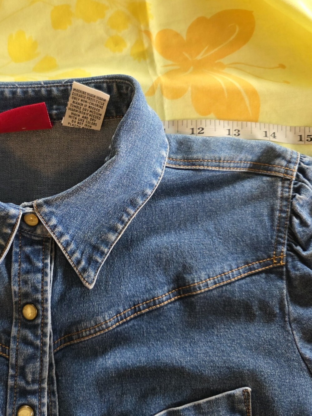 Levi's Blue Denim Button-Down Shirt - Picture 9 of 15